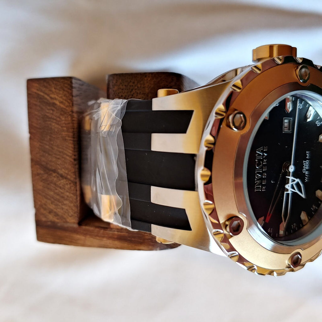 INVICTA SUBAQUA QUARTZ WATCH  6178- GOLD CASE WITH BLACK TONE RUBBER BAND