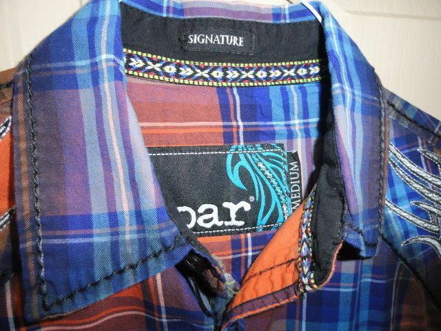 Roar Signature Long  Sleeve Button Up Shirt Size Medium