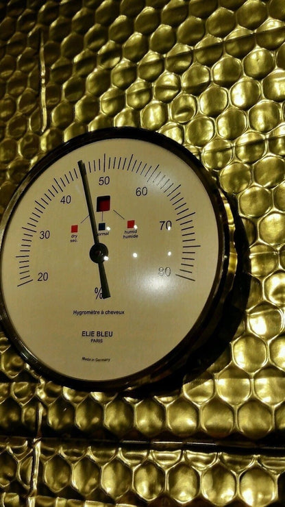 Elie Bleu Original Replacement Hygrometer 3.5 diameter Gold  finish
