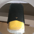 Yellow and Black Leather CIGAR CASE w/BLACK BAG | 2 CIGAR HOLDER