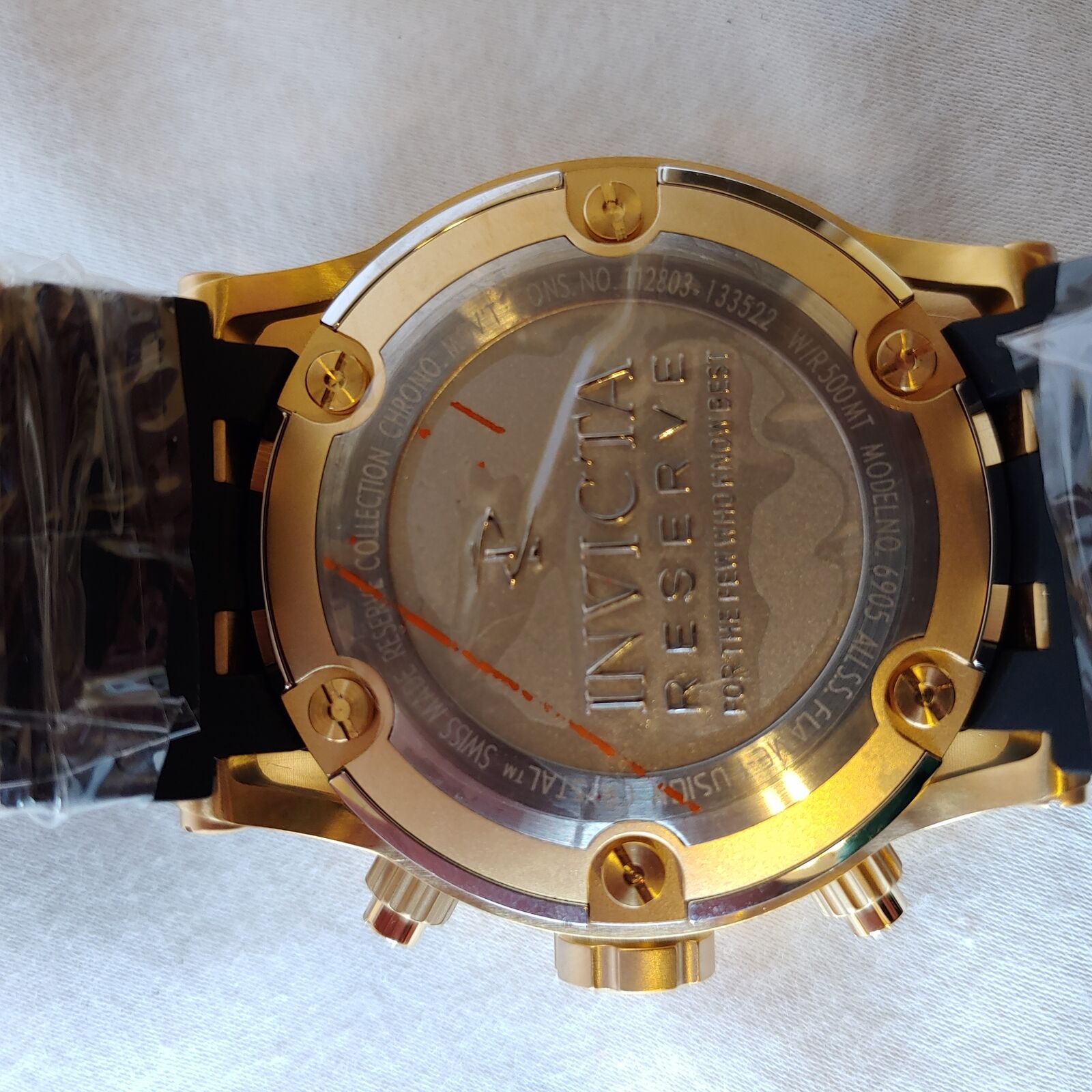 Invicta 6905 Mens Reserve Subaqua Swiss Chronograph 18k Gold Plated Watch