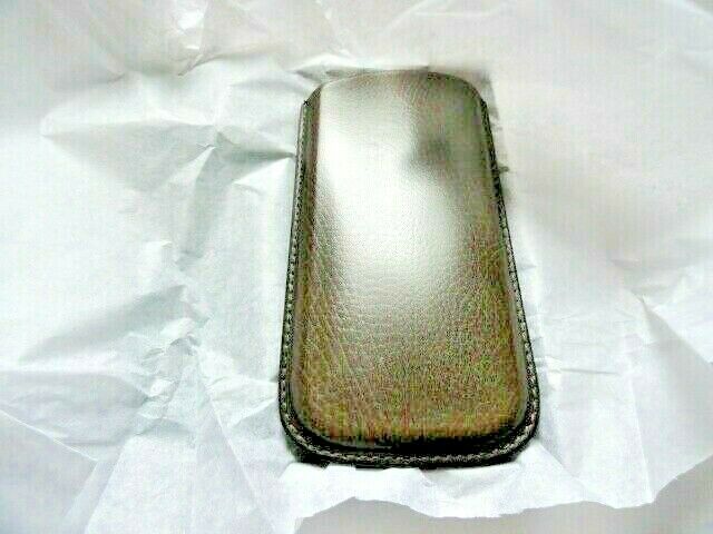 Pheasant Leather Eye Glass Case Xtra Wide Green 3.25" x 6.5"