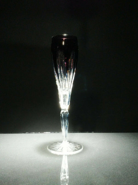 Faberge Colored Crystal Flutes in the original presentation case.