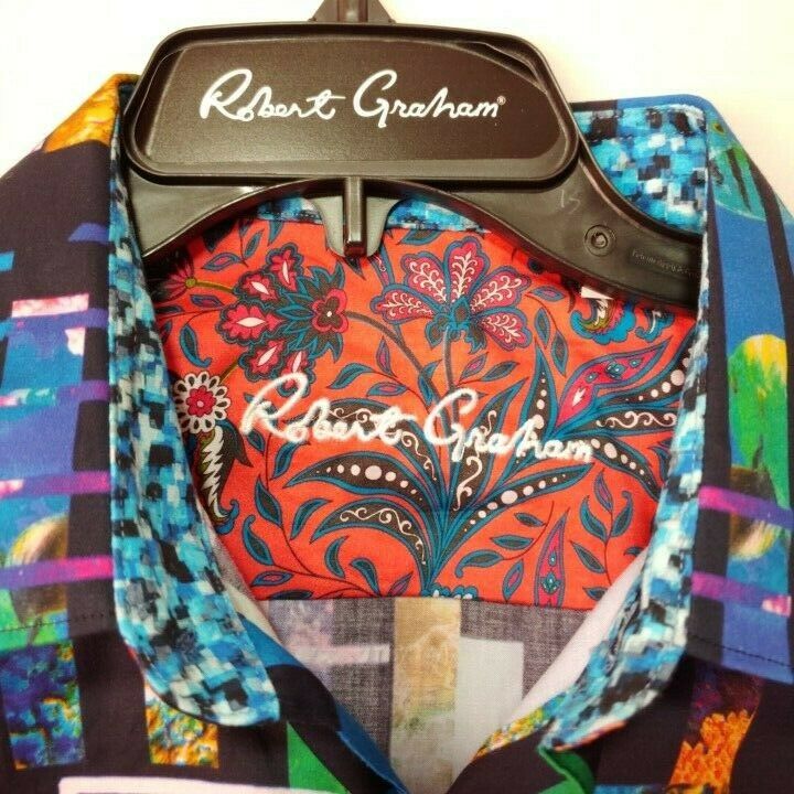Robert Graham - Colorful Long Sleeve - Men's Medium Button Down Classic Fit