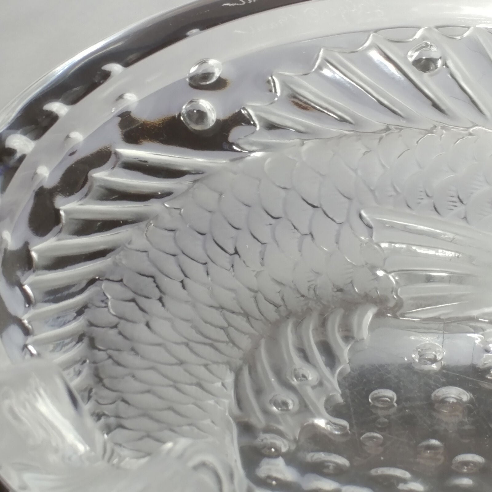 Lalique Concarneau KOI FISH 6” Bowl (Cigar Ashtray) Signed Authentic 6"