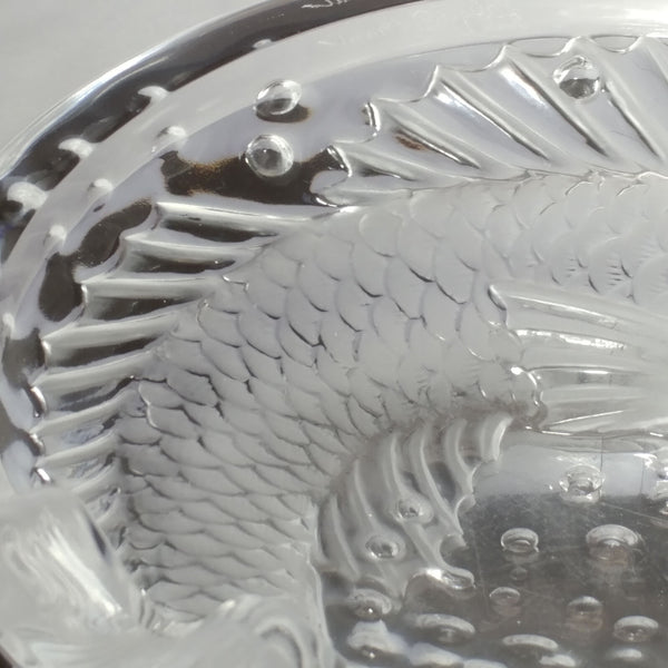 Lalique Concarneau KOI FISH 6” Bowl (Cigar Ashtray) Signed Authentic 6"