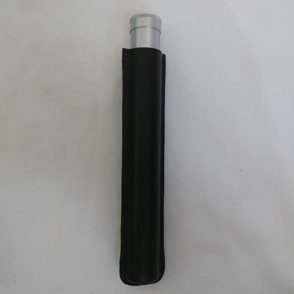 Cigar Classics | Travel Humidor Tube | Alum with Black Leather Holding Case