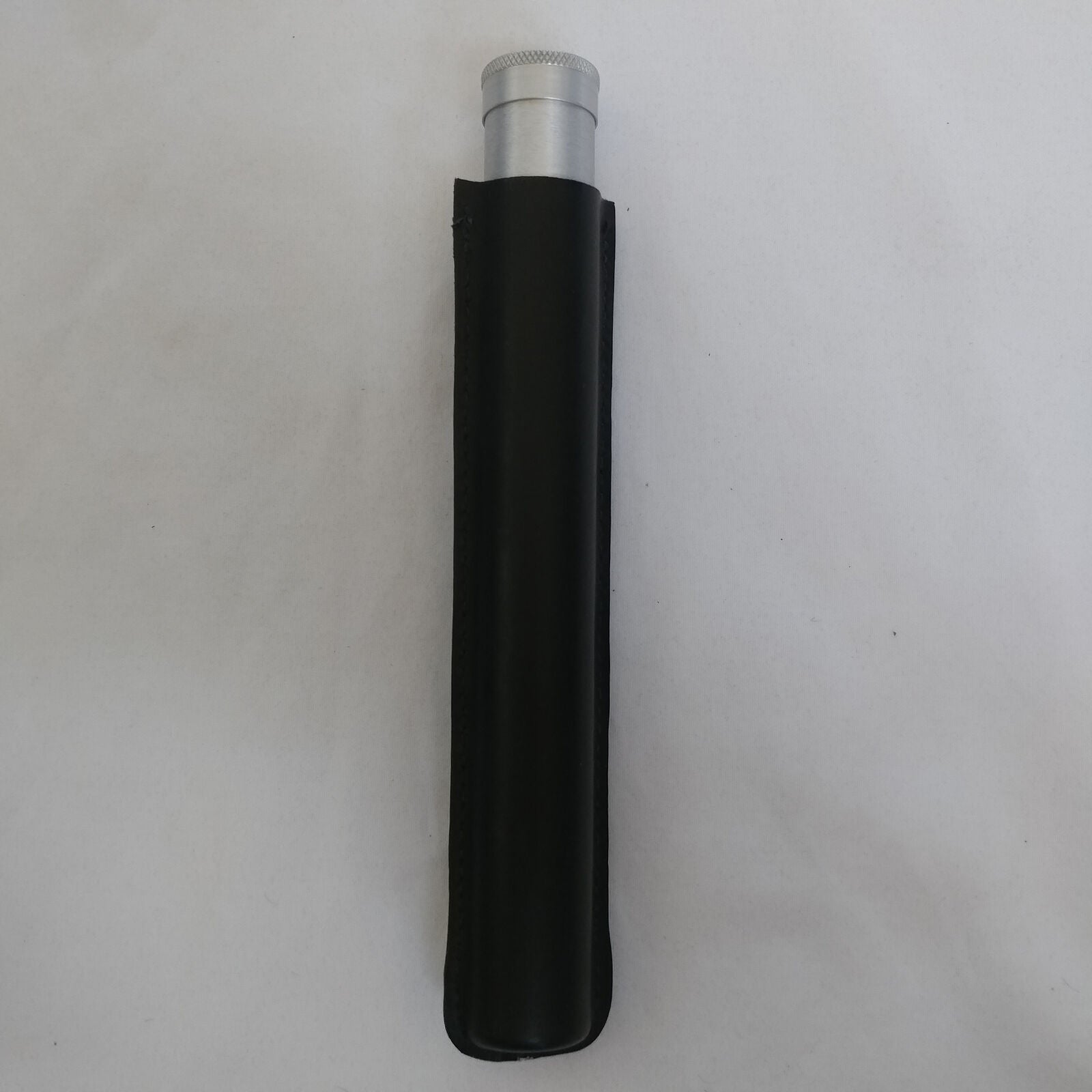 Cigar Classics | Travel Humidor Tube | Alum with Black Leather Holding Case