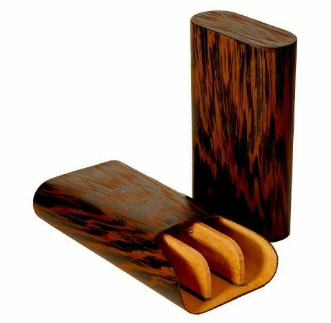 Brizard and Co The "Show Band" 3 Cigar Case, Cutter and Lighter Combo - Wenge