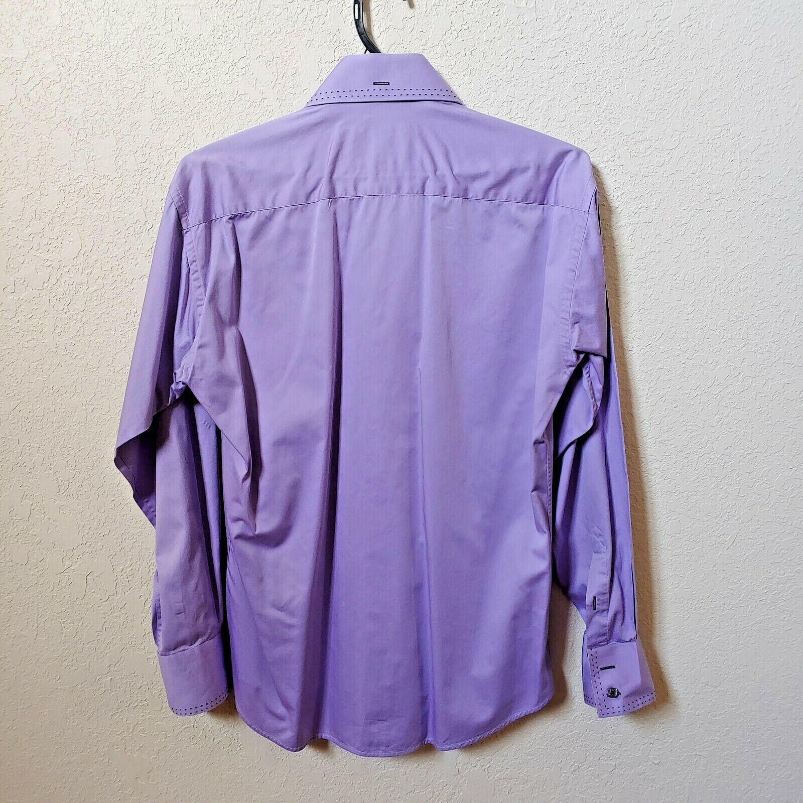 Bertigo | Men's Purple Long sleeve Button down Casual Shirt