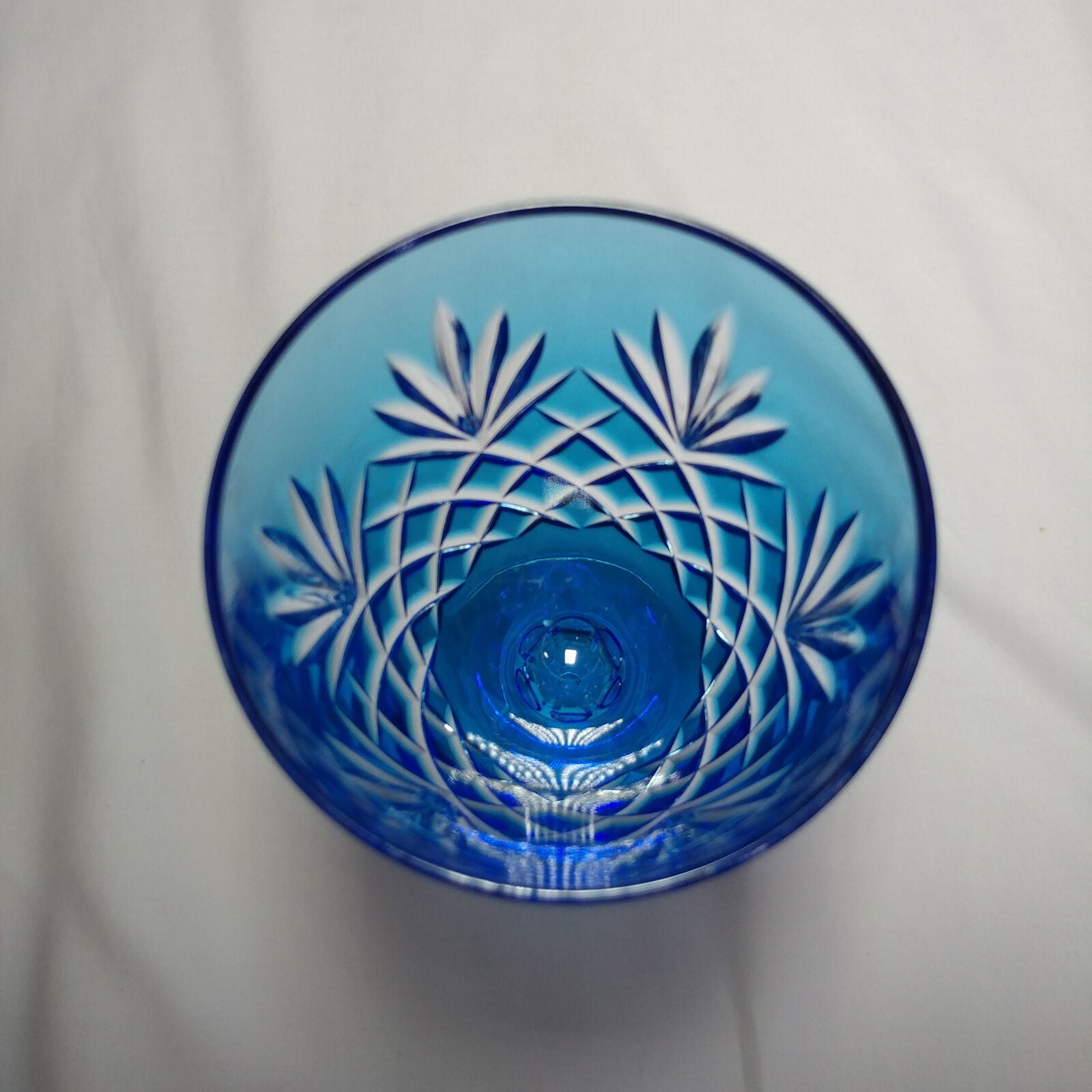 Faberge Odessa Sky Blue Crystal Glass