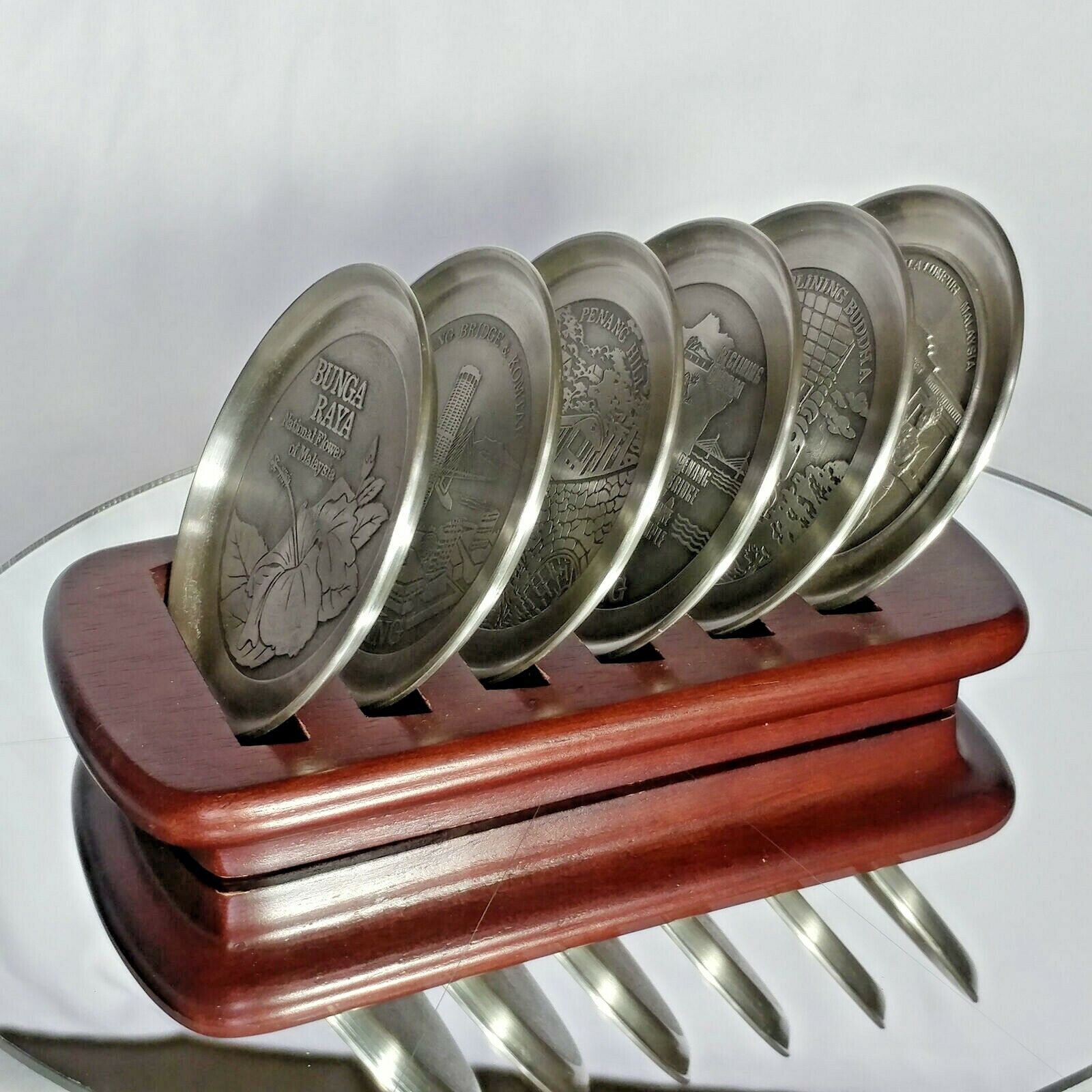 ROYAL SELANGOR PEWTER  COASTER SET of 6