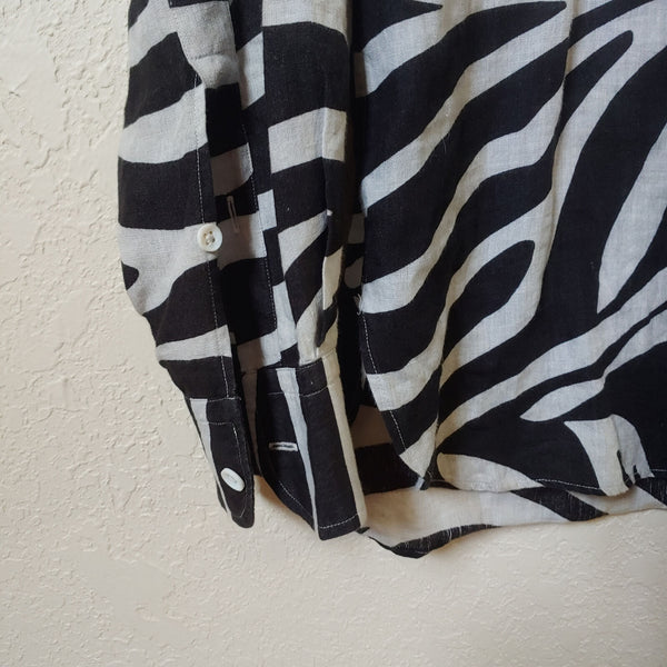Ralph Lauren | Zebra Print Men's Long sleeve Shirt | Large