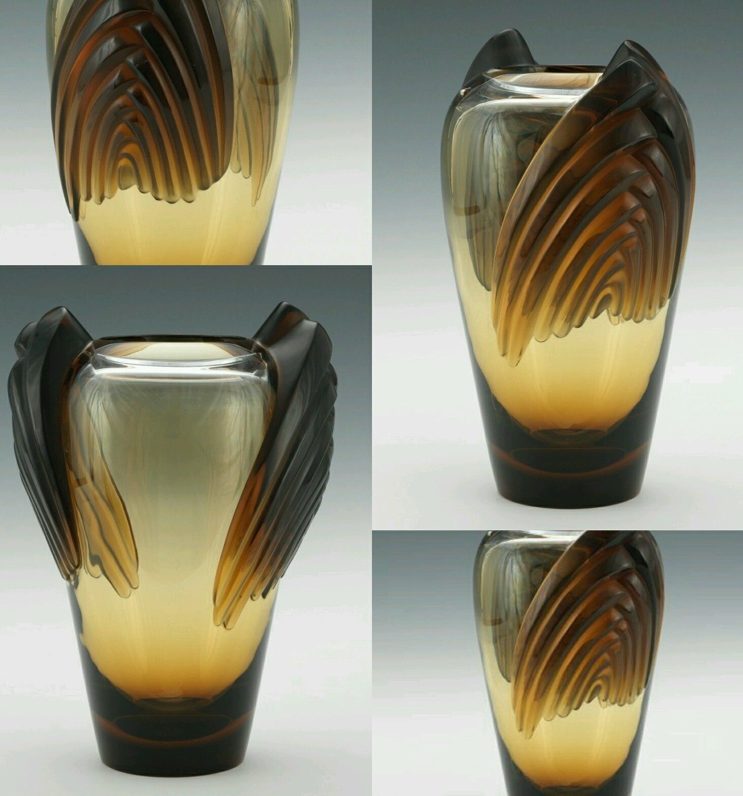 LALIQUE "Marrakech" Vintage Sculptural Artglass Vase