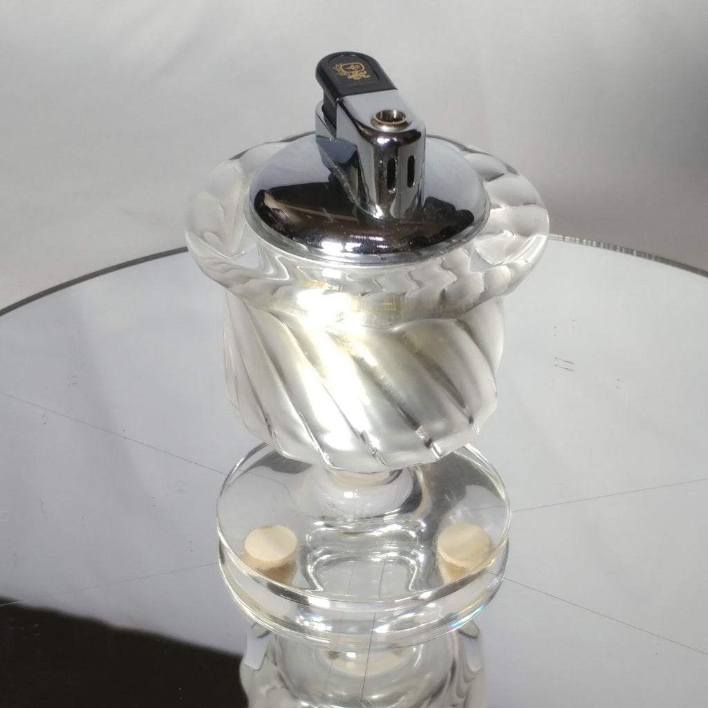 Lalique Smyrne Crystal Table Lighter