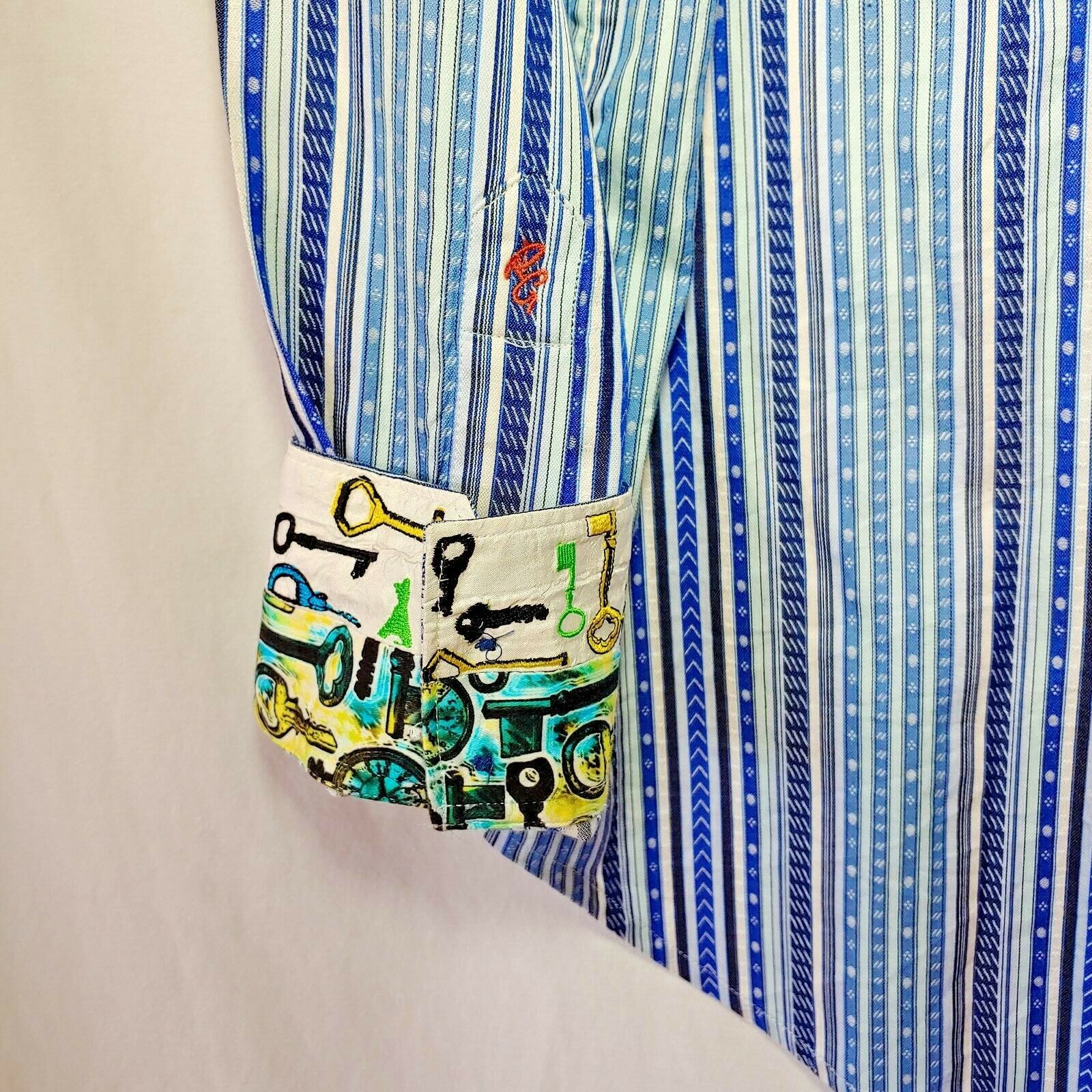 Robert Graham - Colorful Long Sleeve - Men's Medium Button Down Classic Fit