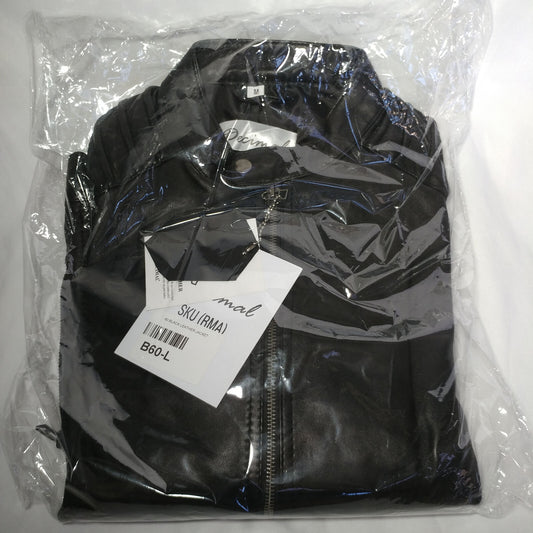 Decimal | Men's Black Leather Jacket | Size: Medium | Style: B60-L | NEW