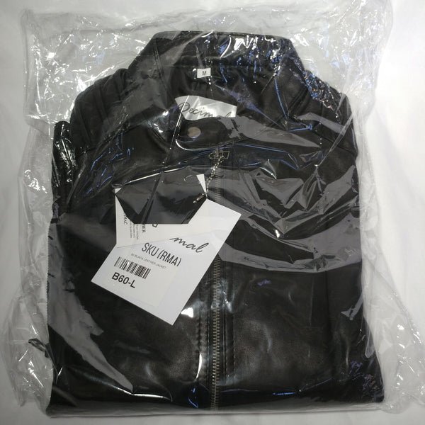 Decimal | Men's Black Leather Jacket | Size: Medium | Style: B60-L | NEW