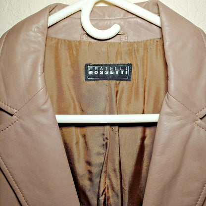Fratelli Rossetti Men's Gray Leather Blazer/Jacket