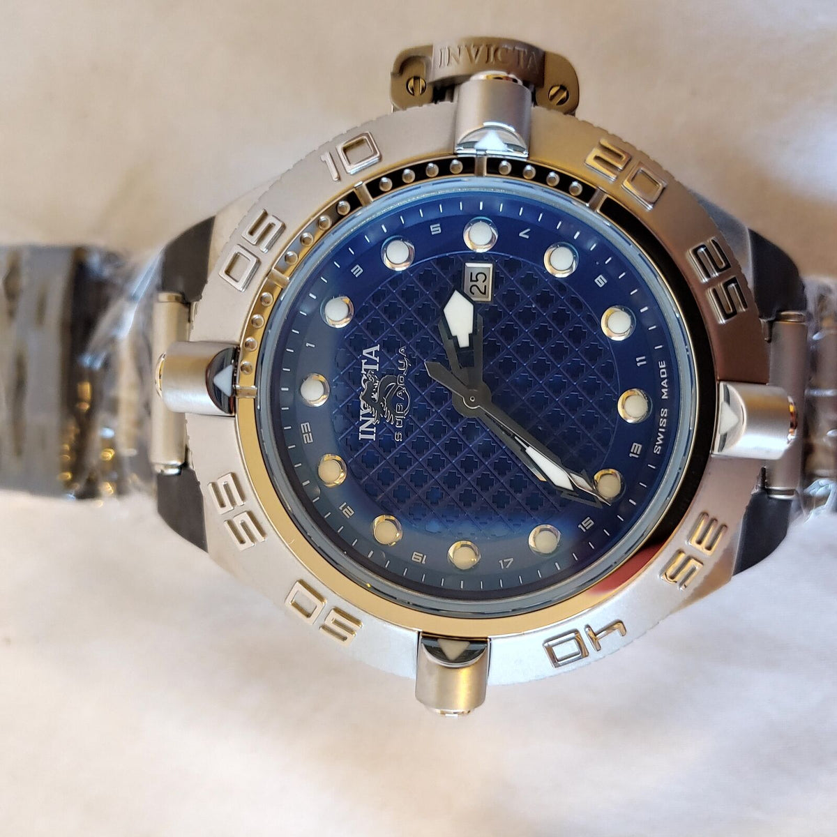 INVICTA SUBAQUA NOMA IV MENS QUARTZ 50MM BLUE CASE STAINLESS STEEL DIAL