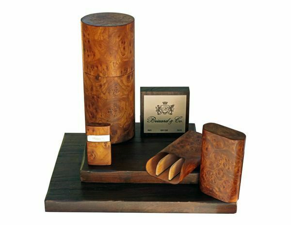 Brizard and Co. - "Show Band" 3 Cigar Case - Carpathian Burl
