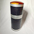 ATOLL TRAVEL HUMIDOR BLACK LEATHER AND WOOD TOP