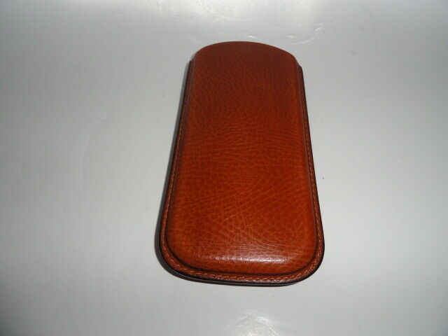 Pheasant Tan Leather Eyeglass Carrying Case 2.5" Size