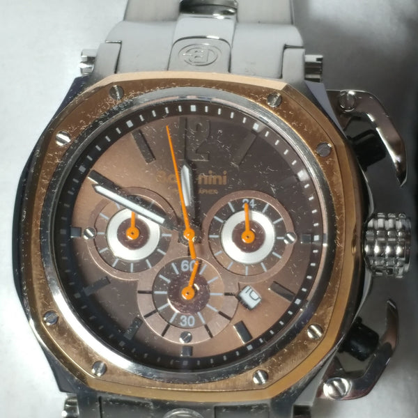 Baldinini Men's Chronographer Watches |  Chronograph Burgundy/Orange (62623705)