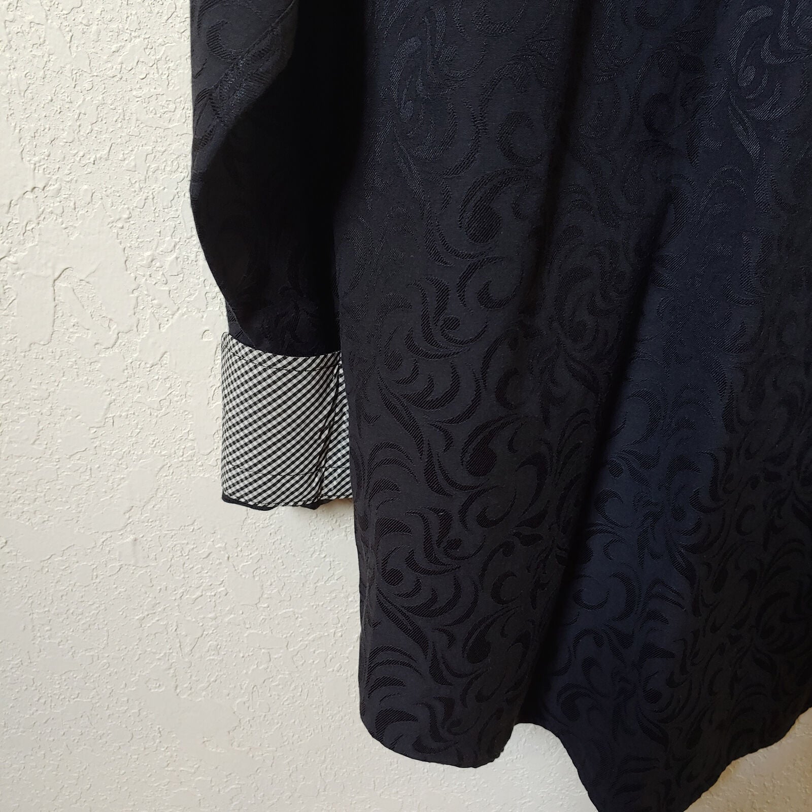 Mizumi Collegioni | Men's Black Longsleeve Casual Buttondown Shirt