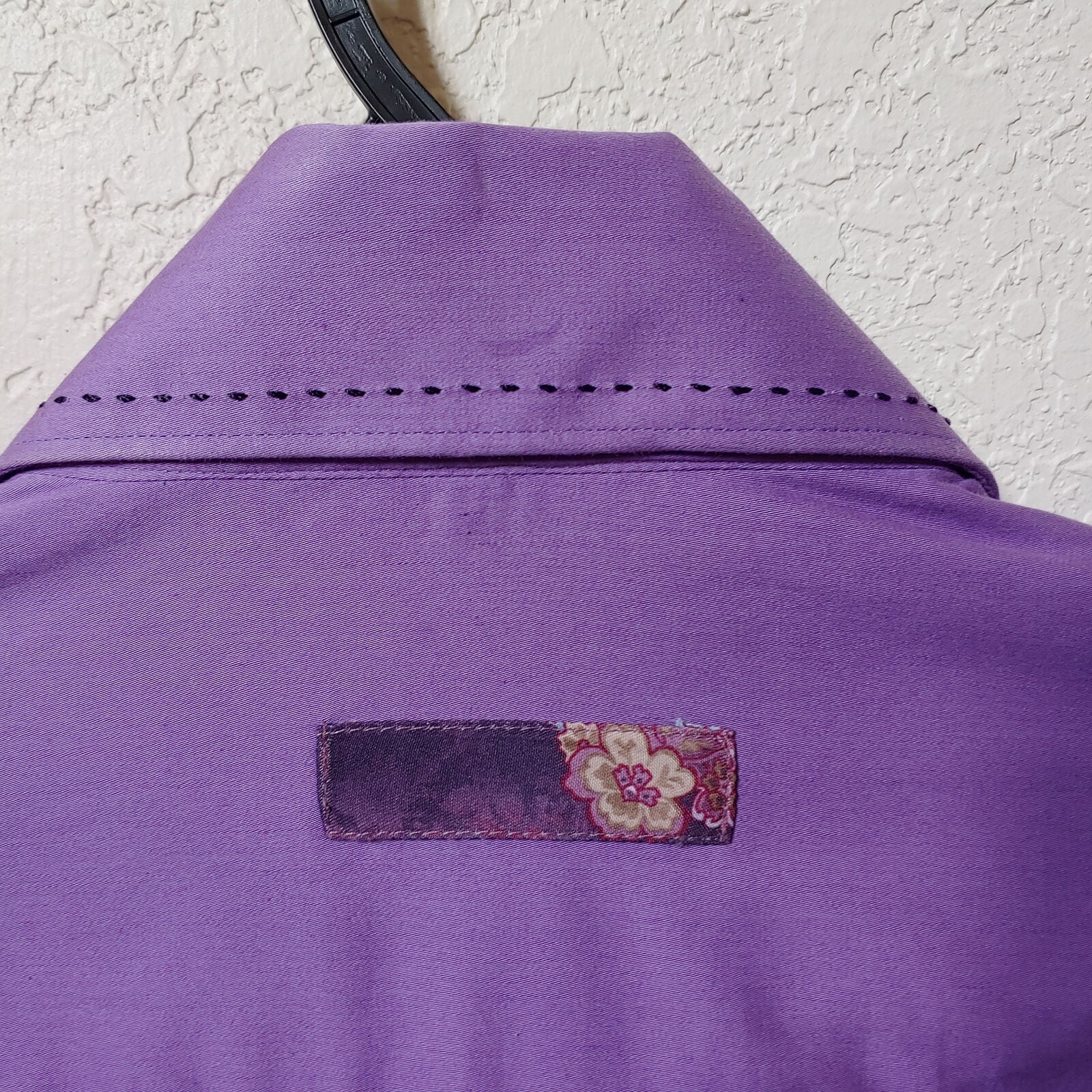 Deluxe Collection | Men's Purple Long sleeve Button down Casual Shirt | Sz. 3