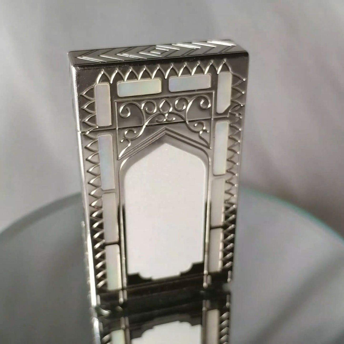 S.T. Dupont Taj Mahal Limited Edition  Platinum and Mother-of-Pearl Lighter