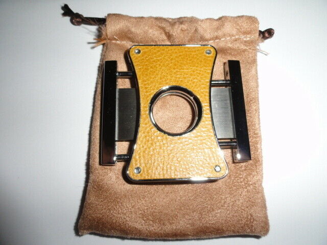 Brizard and Co. - "Elite Series 2" Cutter - Blue Ostrich and Camel Color Leather