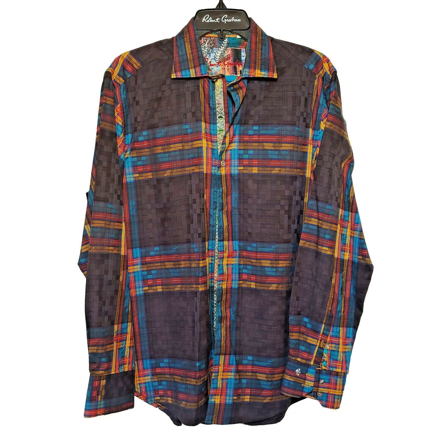 Robert Graham - Colorful Long Sleeve - Men's Medium Button Down Classic Fit