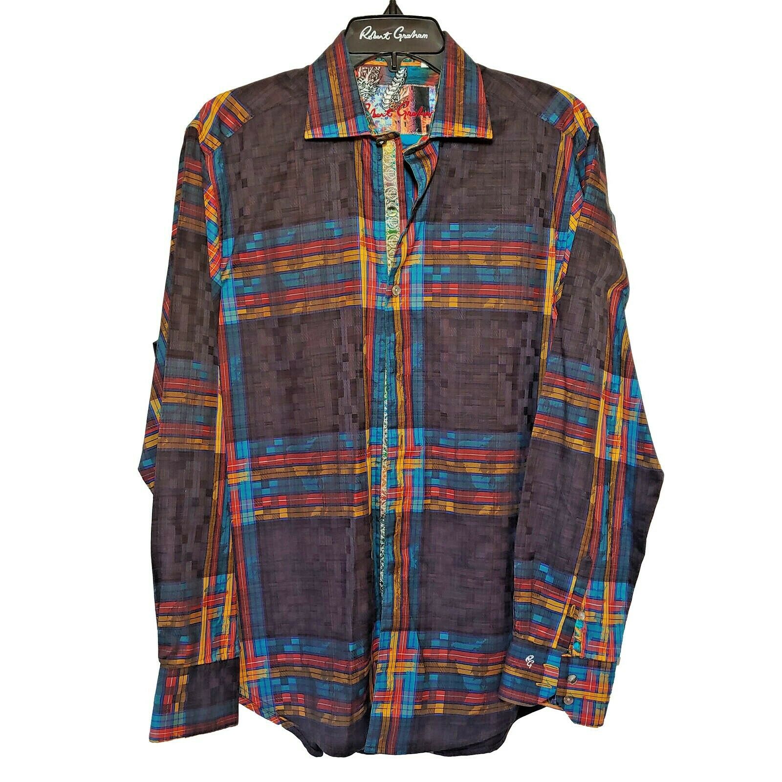 Robert Graham - Colorful Long Sleeve - Men's Medium Button Down Classic Fit