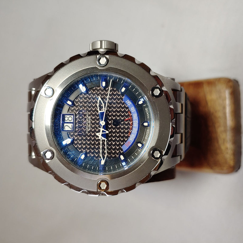 Invicta Subaqua Specialty Quartz Watch – Stainless Steel Case & Black Leather Band