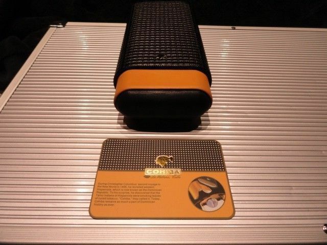 Black & Gold Leather  Carrying Case
