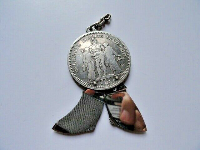 VINTAGE ELOI PERNET FRANCE 1868 SILVER COIN POCKET KNIFE