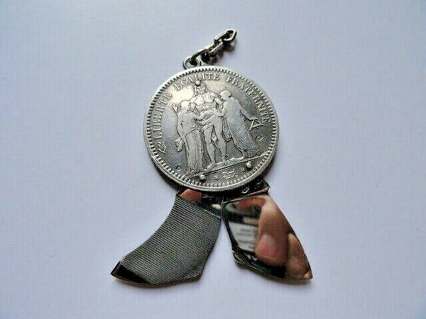 VINTAGE ELOI PERNET FRANCE 1868 SILVER COIN POCKET KNIFE