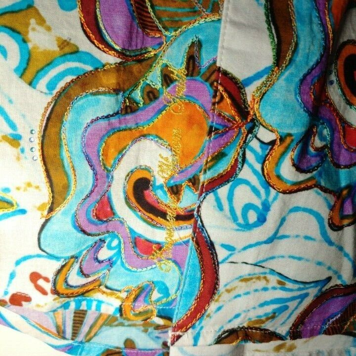 Robert Graham Colorful Long Sleeve Button-Down Shirt - Men's Medium