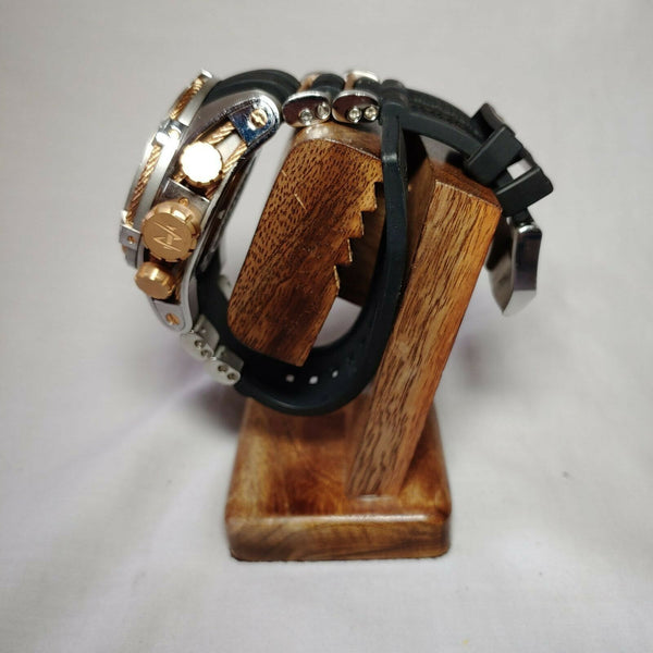 INVICTA BOLT QUARTZ WATCH - ROSE GOLD CASE WITH BLACK TONE POLYURETHANE BAND