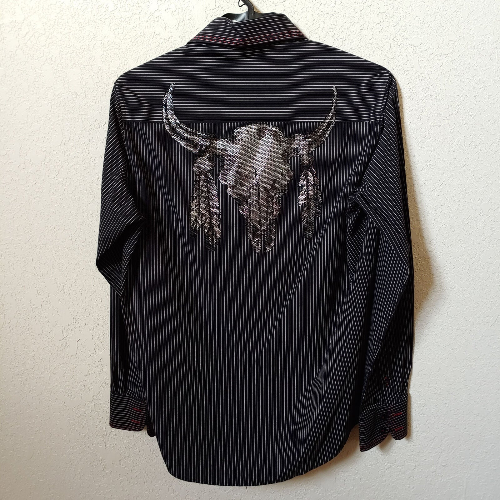 Artine | Men's Black Long sleeve Button down Casual Shirt