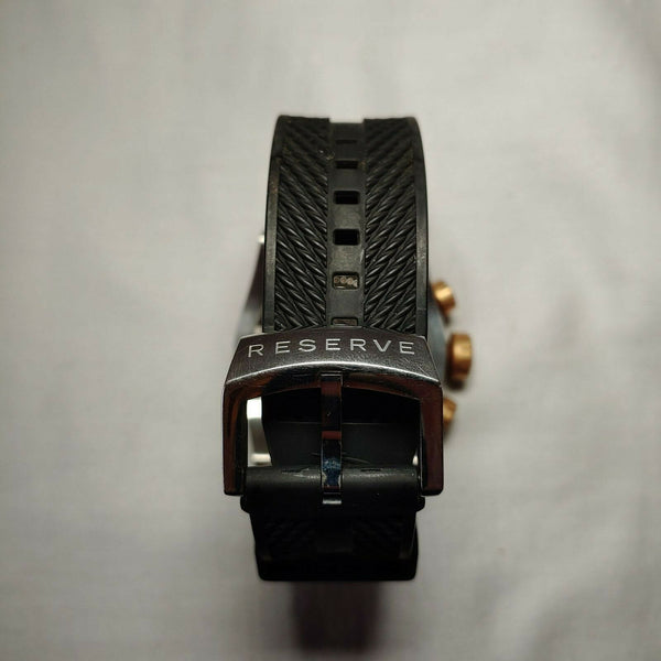 INVICTA BOLT QUARTZ WATCH - ROSE GOLD CASE WITH BLACK TONE POLYURETHANE BAND