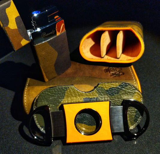 Brizard and Co Camo Pattern  Case, Cutter and Lighter Combo