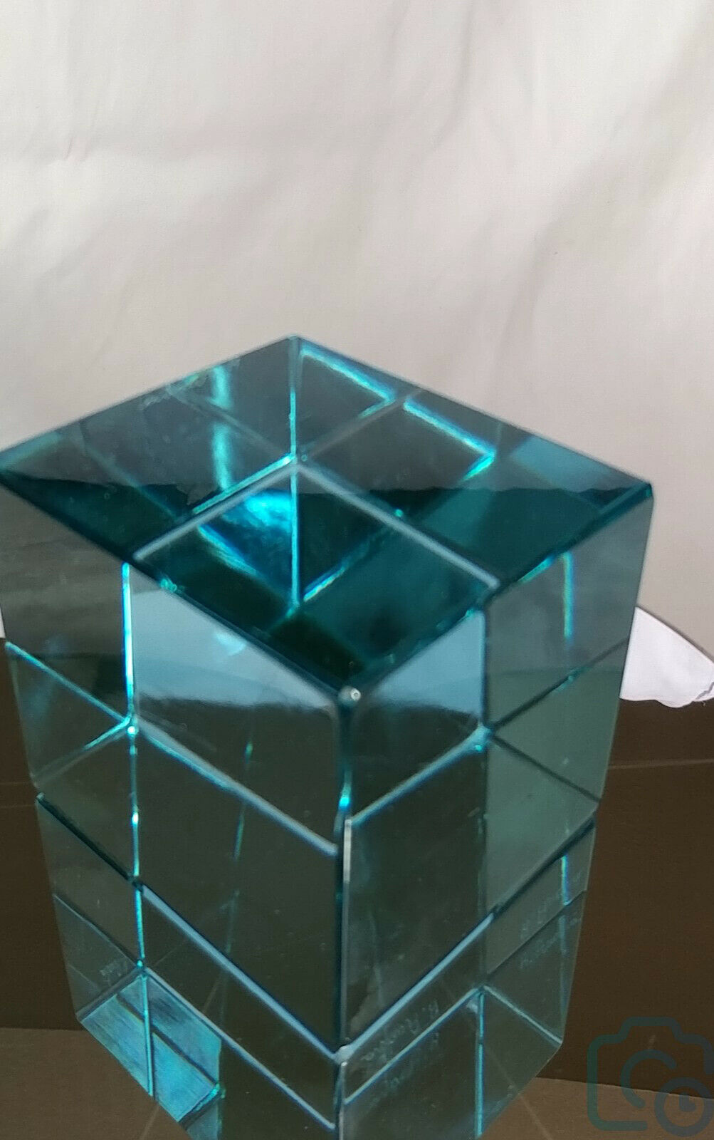 R. Austria Blue Crystall Box Art Sculpture
