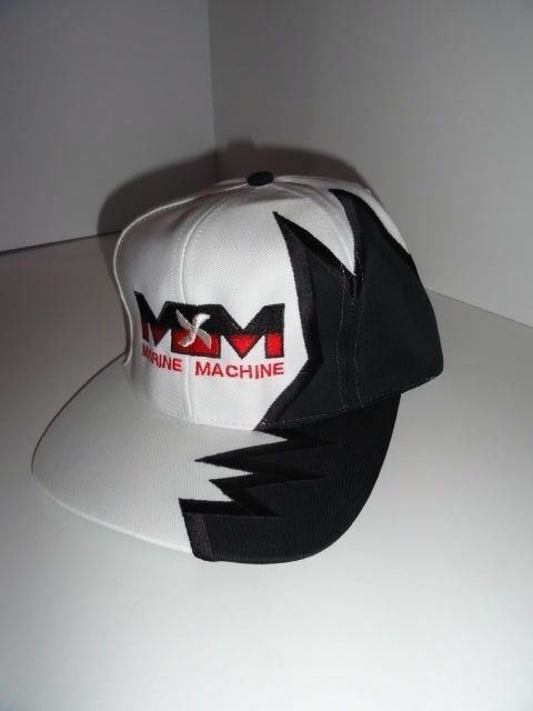 Marine Machine embroidered Black jagged edge baseball cap