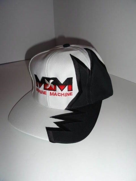 Marine Machine embroidered Black jagged edge baseball cap