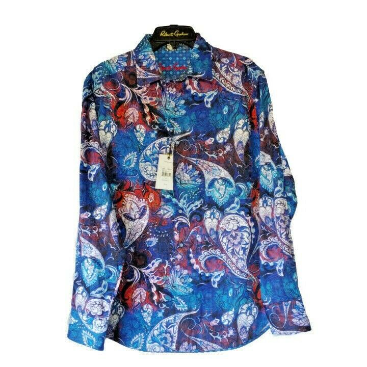 Robert Graham - Colorful Long Sleeve - Men's Medium Button Down Classic Fit