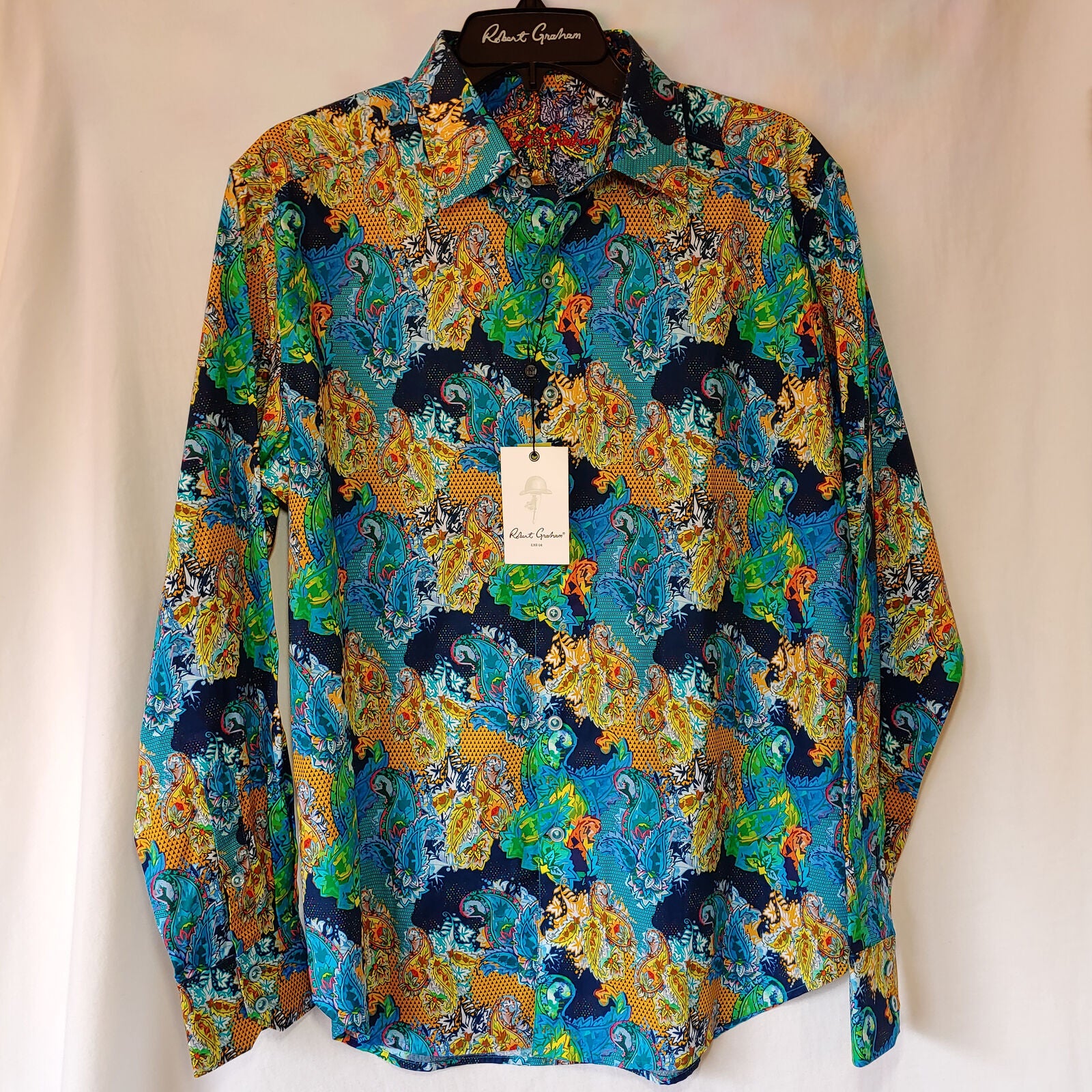 Robert Graham - Colorful Long Sleeve - Men's Medium Button Down Classic Fit
