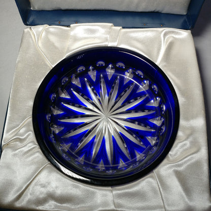 Faberge |  Wine Bottle Coaster | Blue Crystal | New in the Box