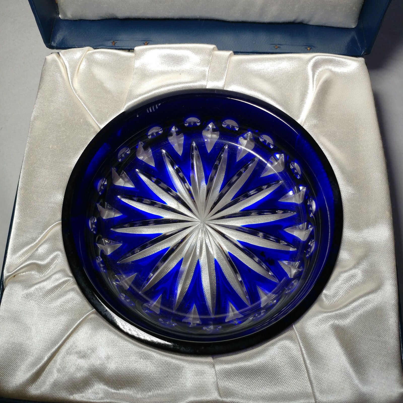 Faberge |  Wine Bottle Coaster | Blue Crystal | New in the Box